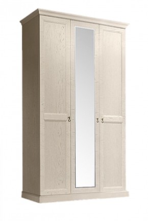 Шкаф 3-х дверный (с зеркалом) для платья и белья Венеция дуб седан (ВНШ1/3) в Пойковском - poikovskii.ok-mebel.com | фото