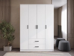 Шкаф 4-х створчатый Титан (белый) в Пойковском - poikovskii.ok-mebel.com | фото