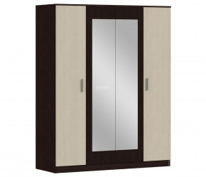 Шкаф 4х дверный с зеркалами Уют СБ-2750/1.Н (Венге/Паллада) в Пойковском - poikovskii.ok-mebel.com | фото