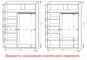 Шкаф-купе 1600 серии SOFT D1+D3+B2+PL1 (2 ящика+1штанга) профиль «Графит» в Пойковском - poikovskii.ok-mebel.com | фото 6