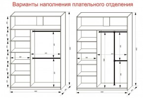 Шкаф-купе 1600 серии SOFT D1+D3+B2+PL1 (2 ящика+1штанга) профиль «Графит» в Пойковском - poikovskii.ok-mebel.com | фото 7