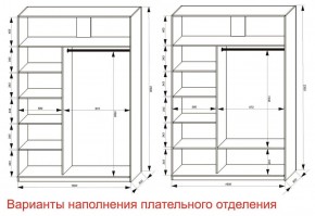 Шкаф-купе 1600 серии SOFT D8+D2+B2+PL4 (2 ящика+F обр.штанга) профиль «Графит» в Пойковском - poikovskii.ok-mebel.com | фото 7