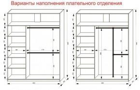 Шкаф-купе 1800 серии SOFT D6+D6+B2+PL3 (2 ящика+2штанги) профиль «Капучино» в Пойковском - poikovskii.ok-mebel.com | фото 8