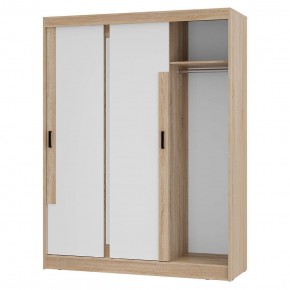 Шкаф-купе Смарт ШКК-06 (дуб сонома/белый) в Пойковском - poikovskii.ok-mebel.com | фото 4