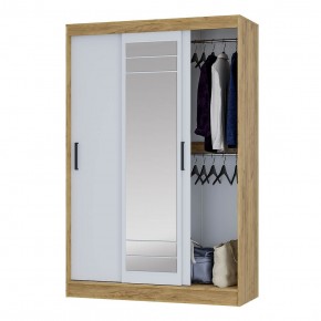 Шкаф-купе Тео ШКК-02 (крафт/белый) в Пойковском - poikovskii.ok-mebel.com | фото 3