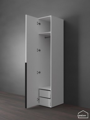 Шкаф Linnea MHR-1-3 2050х400х510 (Белый-М 11.1.1) в Пойковском - poikovskii.ok-mebel.com | фото 5