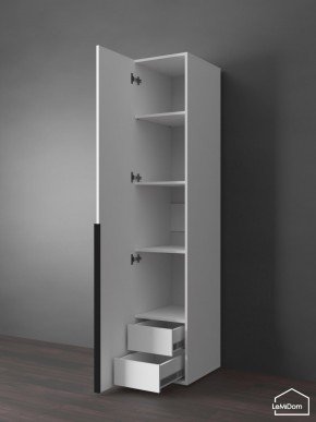 Шкаф Linnea MHR-1-3 2050х400х510 (Белый-М 11.1.2) в Пойковском - poikovskii.ok-mebel.com | фото 6