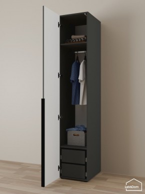 Шкаф Linnea MHR-1-3 2050х400х510 (Графит-М 11.1.25) в Пойковском - poikovskii.ok-mebel.com | фото 5