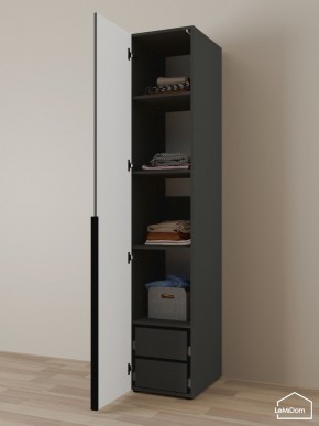 Шкаф Linnea MHR-1-4 2050х400х510 (Графит-М 11.1.25) в Пойковском - poikovskii.ok-mebel.com | фото 5