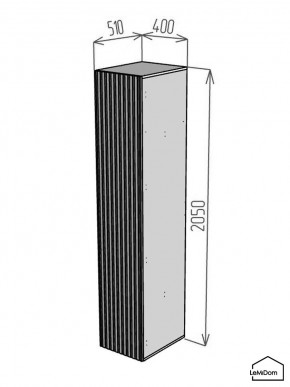 Шкаф Linnea MHR-1PO-2 2050х400х510 (Белый-М 11.1.2) в Пойковском - poikovskii.ok-mebel.com | фото 2