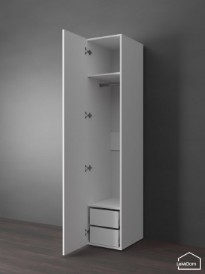 Шкаф Linnea MHR-1PO-3 2050х400х510 (Белый-М 11.1.1) в Пойковском - poikovskii.ok-mebel.com | фото 4