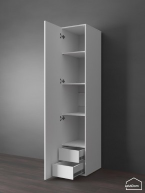 Шкаф Linnea MHR-1PO-4 2050х400х510 (Белый-М 11.1.1) в Пойковском - poikovskii.ok-mebel.com | фото 4
