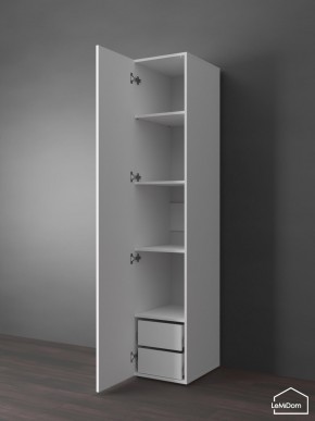 Шкаф Linnea MHR-1PO-4 2050х400х510 (Белый-М 11.1.2) в Пойковском - poikovskii.ok-mebel.com | фото 5