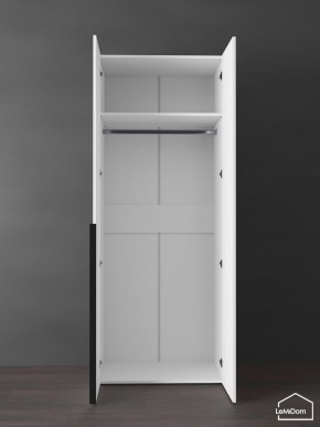 Шкаф Linnea MHR-2 2050х800х510 (Белый-М 11.1.2) в Пойковском - poikovskii.ok-mebel.com | фото 4