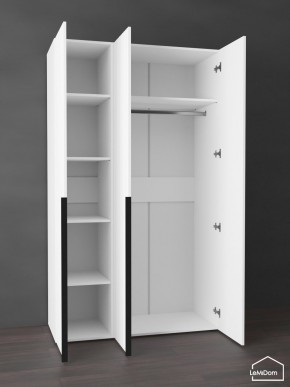 Шкаф Linnea MHR-3-1 2050х1200х510 (Белый-М 11.1.1) в Пойковском - poikovskii.ok-mebel.com | фото 4