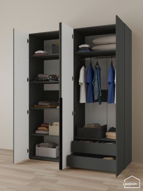 Шкаф Linnea MHR-4-2 2050х1600х510 (Графит-М 11.1.25) в Пойковском - poikovskii.ok-mebel.com | фото 5