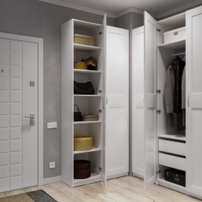 Шкаф МАКС однодверный узкий, цвет белый в Пойковском - poikovskii.ok-mebel.com | фото 4
