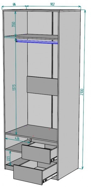 Шкаф Мальта H200 в Пойковском - poikovskii.ok-mebel.com | фото 2