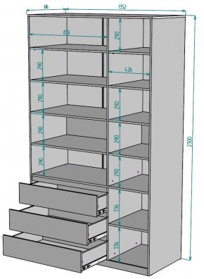 Шкаф Мальта H211 в Пойковском - poikovskii.ok-mebel.com | фото 2