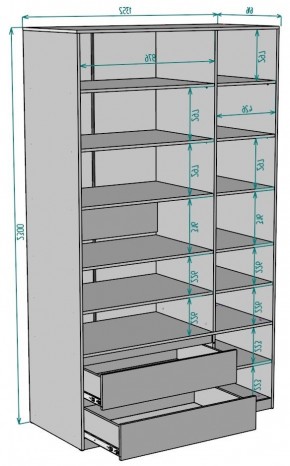 Шкаф Мальта H219 в Пойковском - poikovskii.ok-mebel.com | фото 2