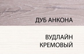 Шкаф открытый 1D, OLIVIA, цвет вудлайн крем/дуб анкона в Пойковском - poikovskii.ok-mebel.com | фото 2