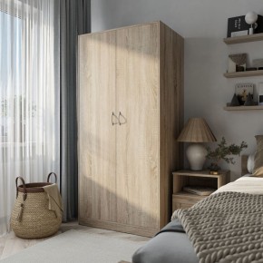 Шкаф ПЕГАС двухдверный, цвет Дуб Сонома в Пойковском - poikovskii.ok-mebel.com | фото 4