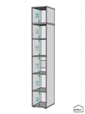 Шкаф с антресолью Linnea MHR-1A-2 2450х400х510 (Белый-М 11.1.2) в Пойковском - poikovskii.ok-mebel.com | фото 3