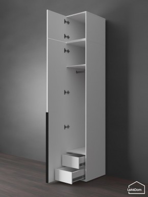 Шкаф с антресолью Linnea MHR-1A-3 2450х400х510 (Белый-М 11.1.1) в Пойковском - poikovskii.ok-mebel.com | фото 6