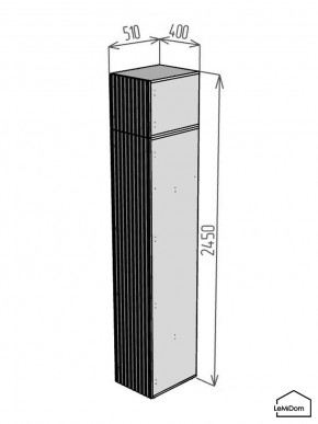 Шкаф с антресолью Linnea MHR-1POA-4 2450х400х510 (Белый-М 11.1.1) в Пойковском - poikovskii.ok-mebel.com | фото 2