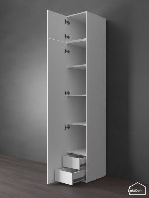 Шкаф с антресолью Linnea MHR-1POA-4 2450х400х510 (Белый-М 11.1.1) в Пойковском - poikovskii.ok-mebel.com | фото 5