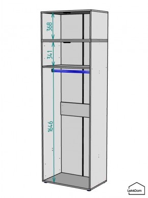 Шкаф с антресолью Linnea MHR-2POA-1 2450х800х510 (Белый-М 11.1.2) в Пойковском - poikovskii.ok-mebel.com | фото 3