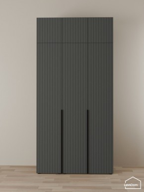 Шкаф с антресолью Linnea MHR-3A-1 2450х1200х510 (Графит-М 11.1.25) в Пойковском - poikovskii.ok-mebel.com | фото