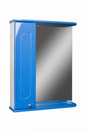 Шкаф-зеркало Радуга Синий металлик 55 левый АЙСБЕРГ (DA1129HZR) в Пойковском - poikovskii.ok-mebel.com | фото 1