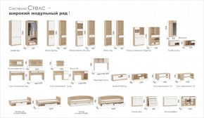 Система Стелс Шкаф-Пенал 2д1ящ Дуб сонома/Белый в Пойковском - poikovskii.ok-mebel.com | фото 2