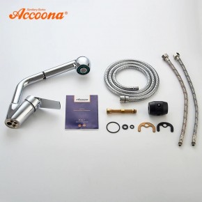 Смеситель для кухни Accoona A5410 с вытягивающейся лейкой в Пойковском - poikovskii.ok-mebel.com | фото 3
