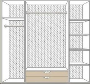 Спальный гарнитур Ольга (модульная) беж/золото в Пойковском - poikovskii.ok-mebel.com | фото 5