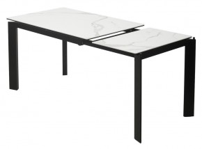 Стол CORNER 120 MATTE STATUARIO Белый мрамор матовый керамика, стекло/ черный каркас, ®DISAUR в Пойковском - poikovskii.ok-mebel.com | фото 4