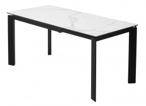 Стол CORNER 120 MATTE STATUARIO Белый мрамор матовый керамика, стекло/ черный каркас, ®DISAUR в Пойковском - poikovskii.ok-mebel.com | фото 5