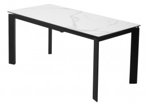 Стол CORNER 120 MATTE STATUARIO Белый мрамор матовый керамика, стекло/ черный каркас, ®DISAUR в Пойковском - poikovskii.ok-mebel.com | фото 6