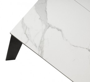 Стол CORNER 120 MATTE STATUARIO Белый мрамор матовый керамика, стекло/ черный каркас, ®DISAUR в Пойковском - poikovskii.ok-mebel.com | фото 8