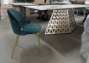 Стол ENNA 220 KL-188 Контрастный мрамор матовый, итальянская керамика/ каркас цвета шампань, ®DISAUR в Пойковском - poikovskii.ok-mebel.com | фото 7