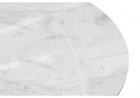 Стол стеклянный Норфолк 100х78 белый мрамор / черный в Пойковском - poikovskii.ok-mebel.com | фото 5