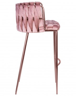 Стул барный DOBRIN EMMA ROSE GOLD, розовый велюр (VF-10) в Пойковском - poikovskii.ok-mebel.com | фото 3
