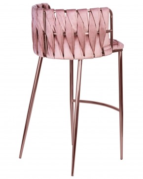 Стул барный DOBRIN EMMA ROSE GOLD, розовый велюр (VF-10) в Пойковском - poikovskii.ok-mebel.com | фото 4