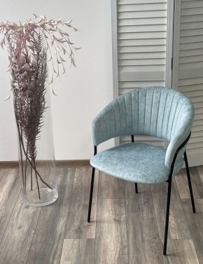 Стул ГЕММА, цвет RAIN 7 breeze, велюр / черный каркас М-City в Пойковском - poikovskii.ok-mebel.com | фото 4