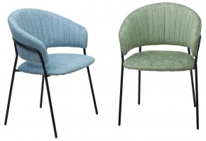 Стул ГЕММА, цвет RAIN 7 breeze, велюр / черный каркас М-City в Пойковском - poikovskii.ok-mebel.com | фото 6
