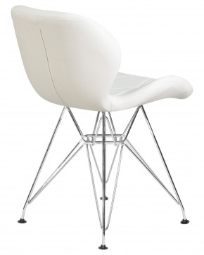 Стул обеденный DOBRIN BUTTERFLY CHROME, ножки хром, цвет белый в Пойковском - poikovskii.ok-mebel.com | фото 4