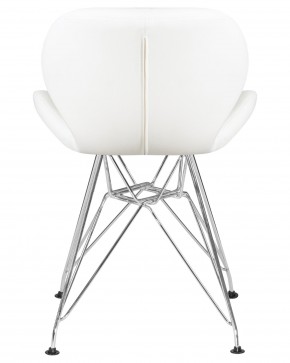Стул обеденный DOBRIN BUTTERFLY CHROME, ножки хром, цвет белый в Пойковском - poikovskii.ok-mebel.com | фото 5