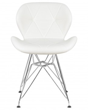 Стул обеденный DOBRIN BUTTERFLY CHROME, ножки хром, цвет белый в Пойковском - poikovskii.ok-mebel.com | фото 6