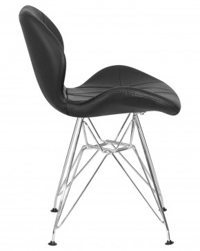 Стул обеденный DOBRIN BUTTERFLY CHROME, ножки хром, цвет чёрный в Пойковском - poikovskii.ok-mebel.com | фото 3